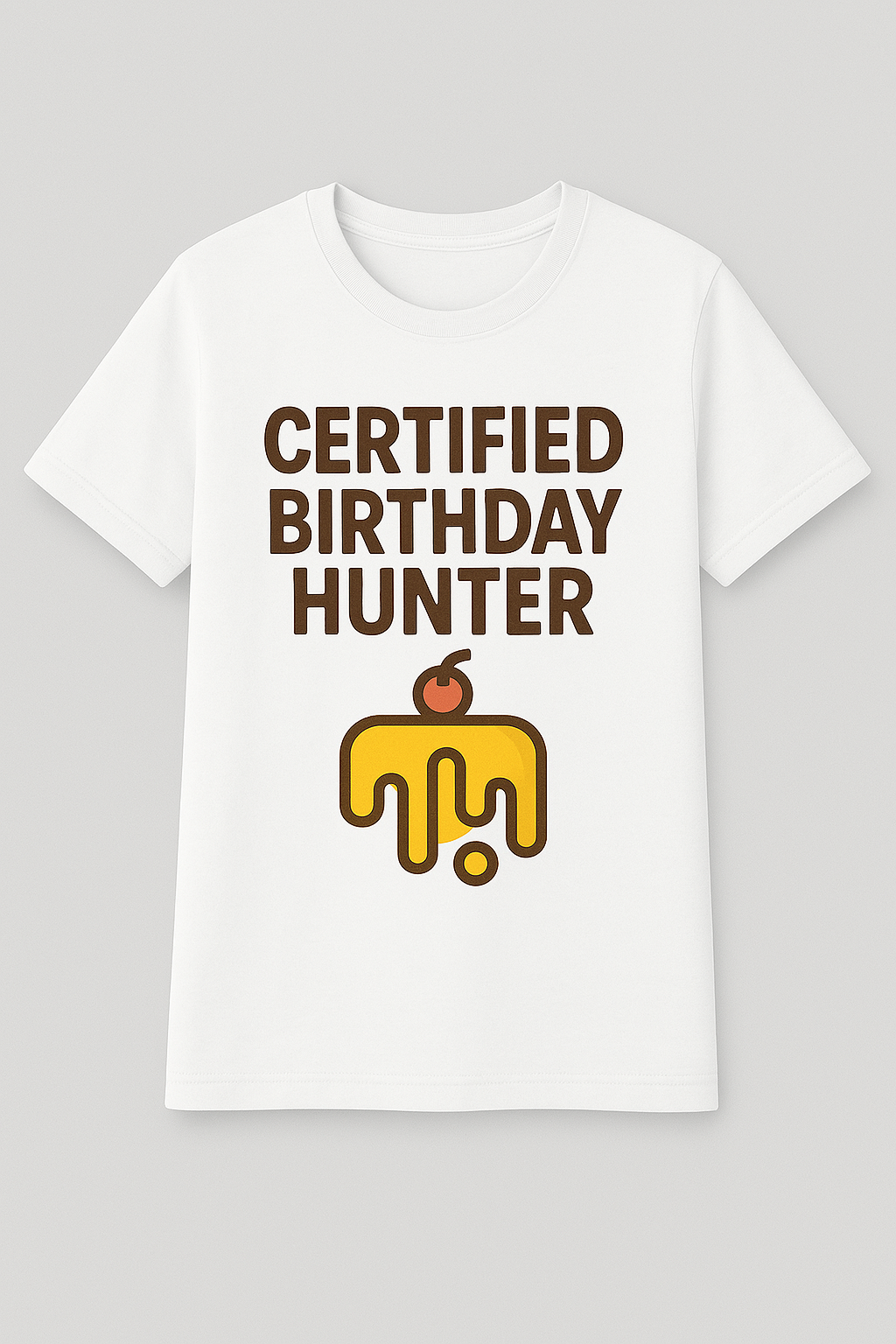 Certified Birthday Hunter T-Shirt – White Edition