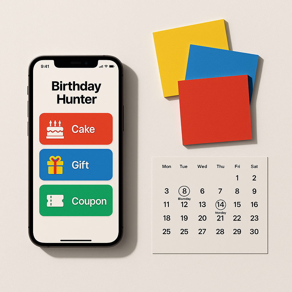 Easily Manage Multiple Birthday Freebies with Birthday Hunter’s iOS App