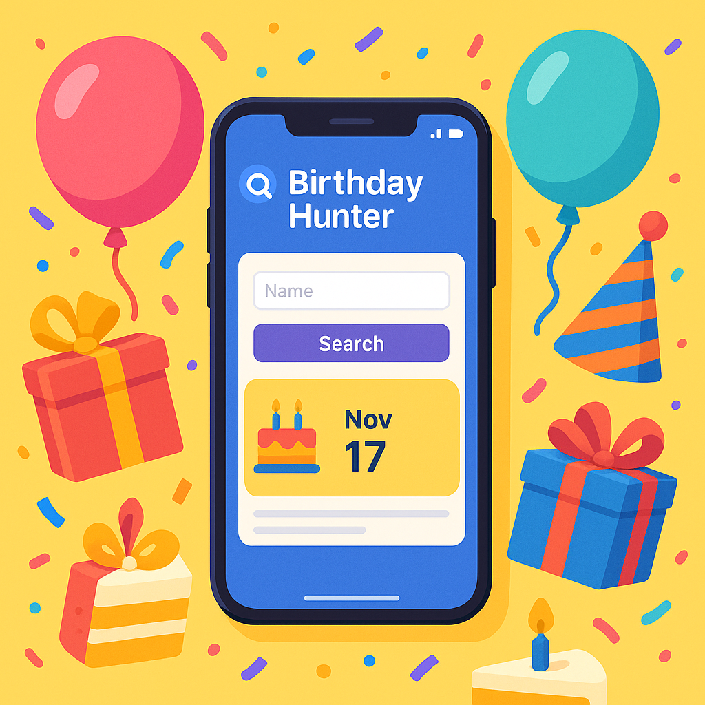Effortlessly Organize Your Birthday Savings with the Birthday Hunter App"