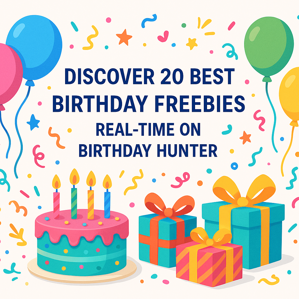Discover 20 Best Birthday Freebies Real-Time on Birthday Hunter"
