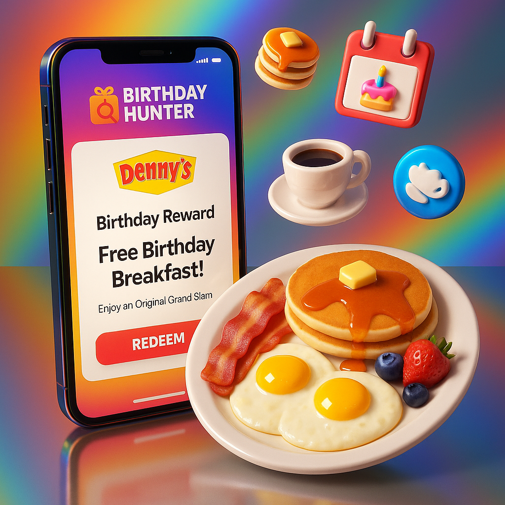 Manage Your Denny’s Birthday Rewards Easily with Birthday Hunter’s Free App